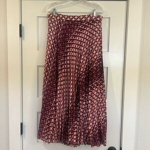 Anthropologie, Maeve Long Pleated Skirt, Sz M